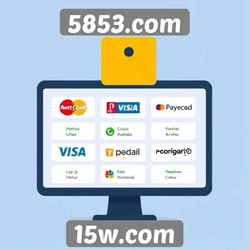 Opções de pagamento disponíveis em 5853.com